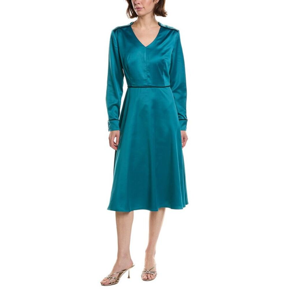 Pascale La Mode Womens V-Neck Midi Dress